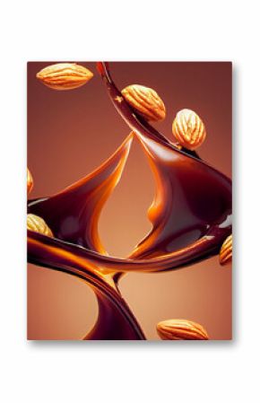Chocolate almond background