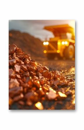 Global market analysis of copper production and prices in the mining industry. Concept Copper Production, Price Trends, Global Mining Industry, Market Analysis