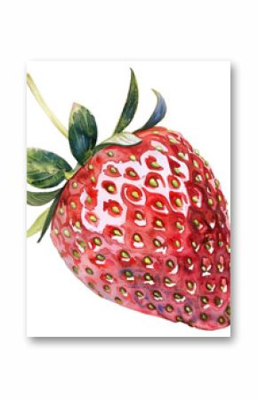 PNG  Vibrant watercolor strawberry illustration