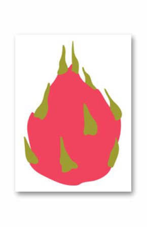 Pitaya png sticker, dragon fruit aesthetic doodle, transparent background