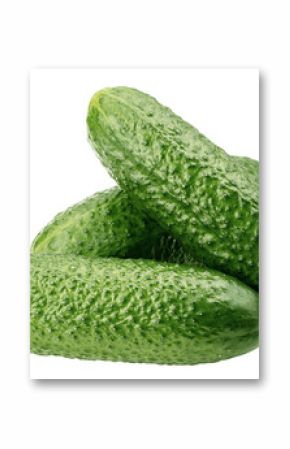 Cucumber isolated on white background, full depth of field