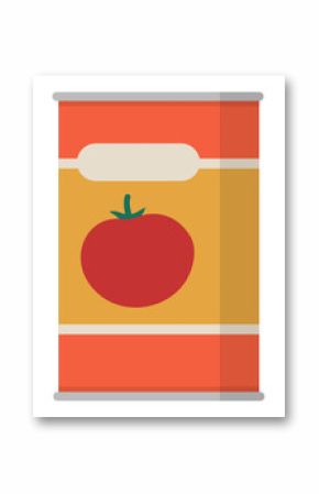 Delicious canned tomato sauce isolated