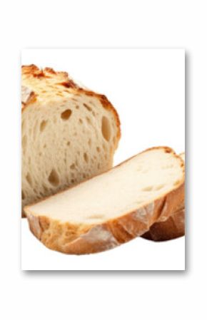 PNG Freshly baked artisan bread slices, element set on transparent background