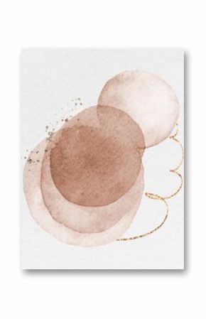 Brown watercolor stain, aesthetic design