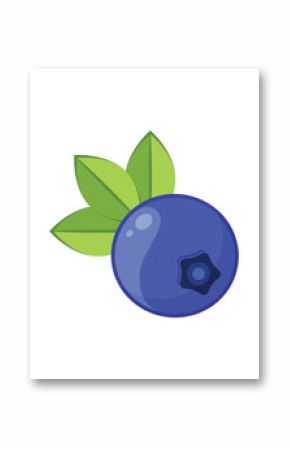 Blueberry fruit icon in flat style. Bilberry vector illustration on isolated background. Sweet berry sign business concept.