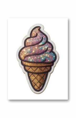 PNG Glittery cosmic ice cream cone