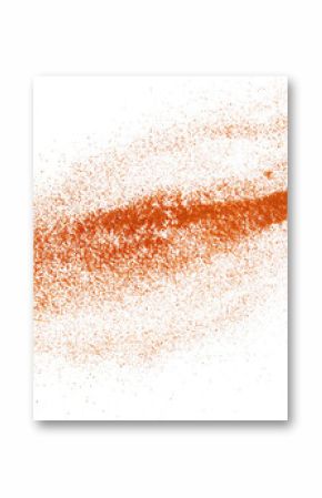 Spicy chili red pepper ground, milled dry paprika flying isolated on white 