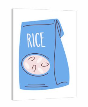 Rice pocket package hand drawn