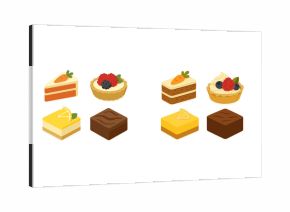 Assortment of delicious sweet desserts including carrot cake, berry tarts, lemon bars, and chocolate brownies, a gourmet selection