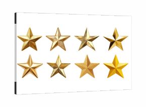 PNG Golden stars with varied textures, element set on transparent background