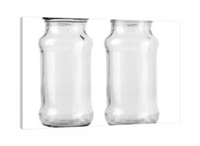 Empty glass jars with and without lid