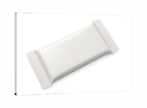 White blank food snack plastic packaging mockup bar