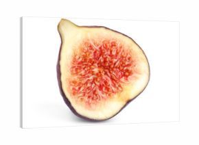 Piece of ripe fig isolated on white