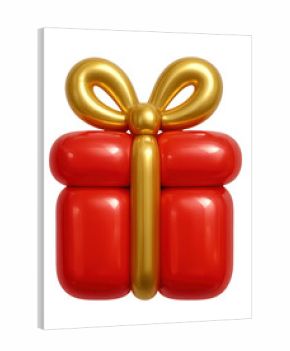 PNG Glossy red gift illustration