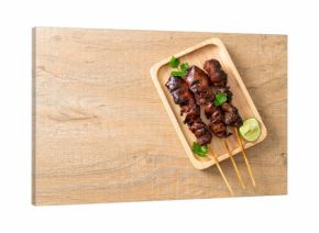 grilled chicken liver with herbs and spices