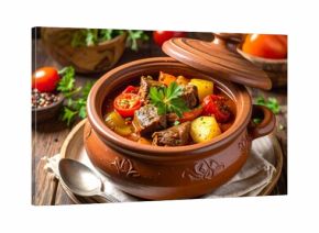 Etli Güveç – Türkischer Fleischeintopf im Tontopf