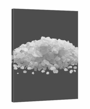 Realistic salt or sugar crystal powder pile side view, 3d vector white mineral grains cooking ingredient coarse grinding
