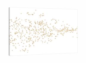 Raw quinoa seeds flying, isolated on white background, clipping path, macro