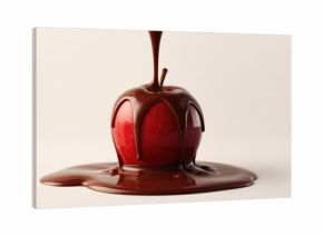 Chocolate-covered apple, a fruit with a rich coating, ideal for bakery displays