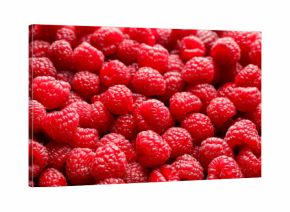 Fresh ripe raspberries as background, closeup view
