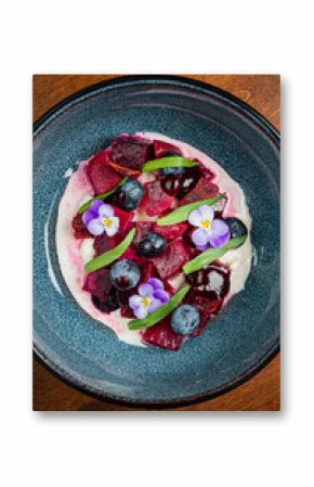 salad with beetroot and blueberries