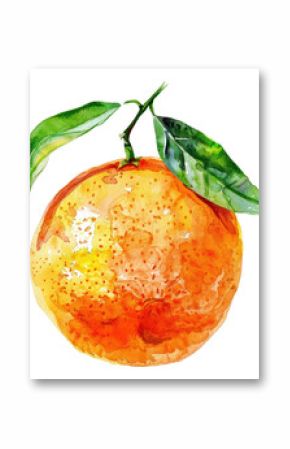 PNG An isolated fresh orange illustration watercolor produce.