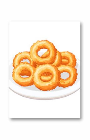 Onion rings in a plate onion white food vector