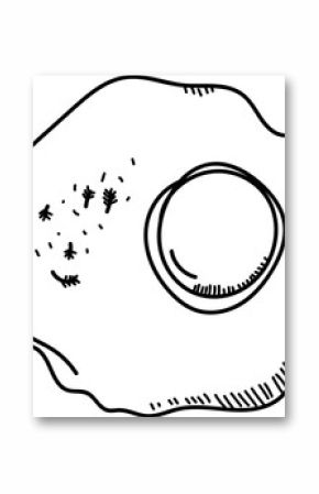 Hand-Drawn Fried Egg Sketch