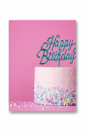 Celebration birthday cake with happy birthday message