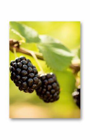 Ripe blackberries on foliage