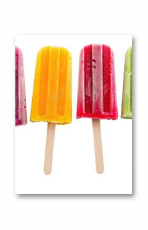 Colorful frozen popsicle treats