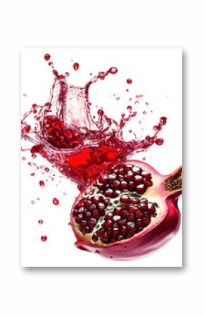 PNG Exploding full Pomegranate pomegranate splash fruit.