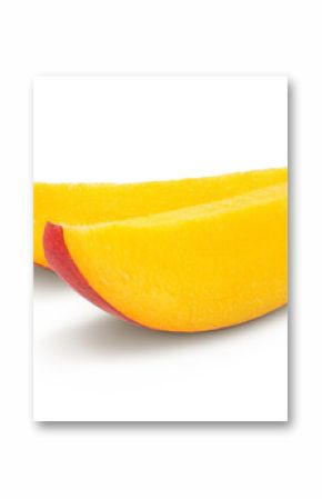 mango slices isolated on white background with full depth of field