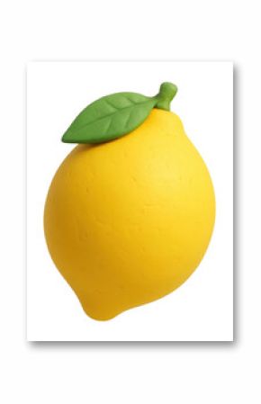 PNG Vibrant clay lemon illustration.