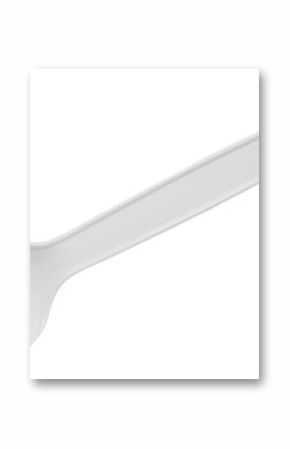 White plastic spoon isolated on white background