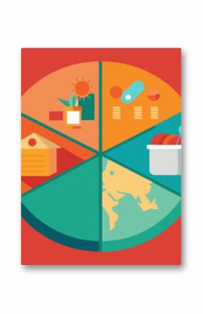 A pie chart showing the different factors contributing to the rise in malnutrition rates such as poverty food insecurity and political instability.. Vector illustration