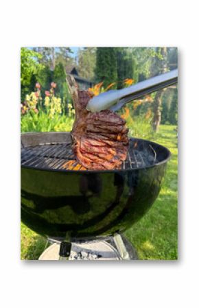 freshly grilled juicy steak