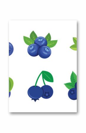 Blueberry fruit icon in flat style. Bilberry vector illustration on isolated background. Sweet berry sign business concept.