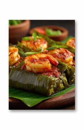 Pepes Tahu Udang or Tofu Shrimp Pepes is a classic Indonesian dish featuring seasoned shrimp and tofu wrapped in banana leaves and steamed