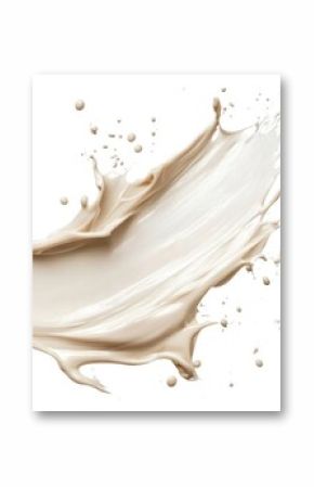 Cosmetic cream splash beige beverage abstract.