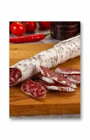 Spanish dry Fuet sausages snack