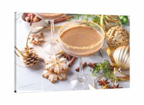 Christmas Gingerbread martini cocktail