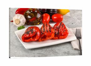 Grilled red bell pepper snack appetizer