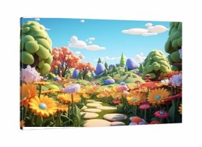 Flower outdoors cartoon nature.