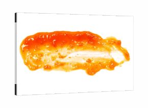 Apricot jam, marmalade spread isolated on white background and texture, clipping path