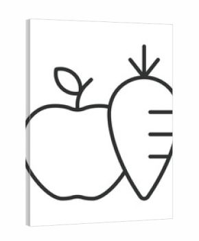 Nutrition icon in line design. nutrition, healthy, food, diet, wellness, vegetables, fruit on white background vector. nutrition editable stroke icon