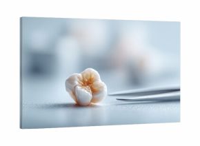 Macro shot of a meticulously crafted tooth crown, symbolizing dental precision, health, and the art of restorative dentistry. Perfect for medical content or wellness visuals.