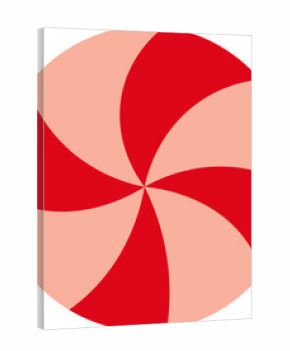 Peppermint Candy Swirl Geometric Cartoon