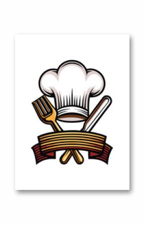 Design a logo featuring a stylized chef's hat with a fork icon integrated, representing culinary expertise.