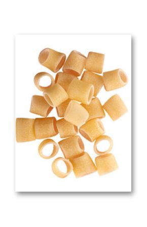 Uncooked tubetti lisci pasta pieces